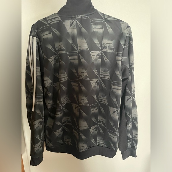 adidas Ajax Amsterdam Black Long Sleeve Track Jacket Soccer Size Large IP6300 - Picture 6 of 9